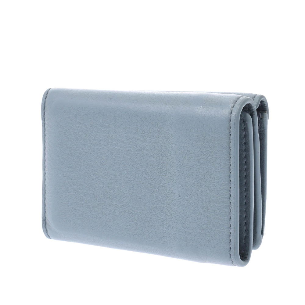 Balenciaga fold Wallet Tri Blue Calf Paper Blue